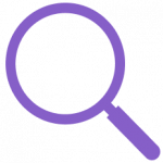 w coding school magnifying glass symbol to help you find a job